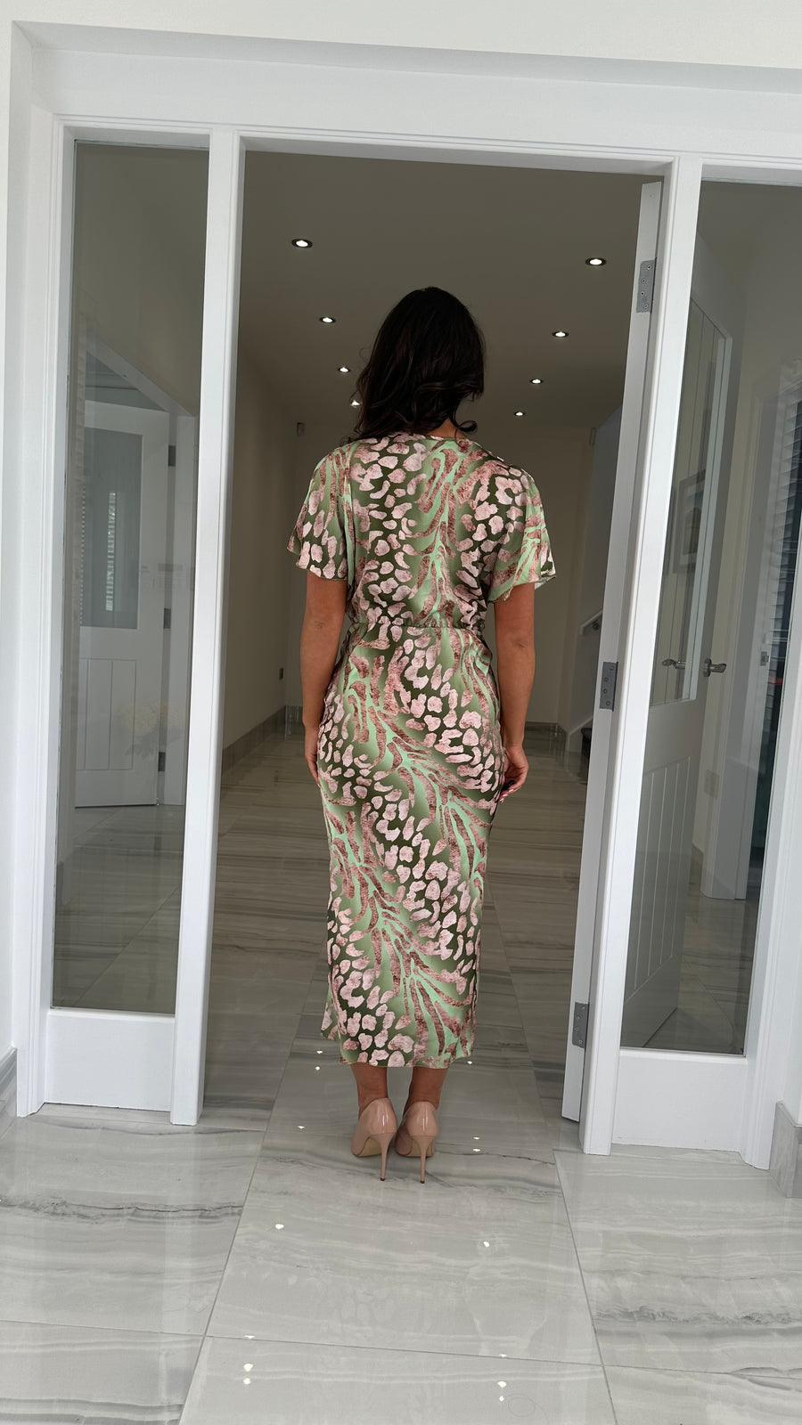 MORA | Vestido estampado de satén