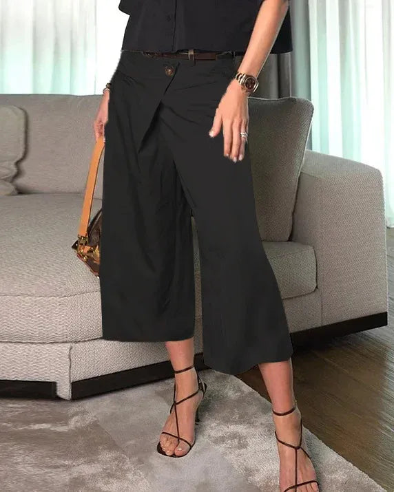 DESIRÉ | Conjunto camisa corta y pantalón capri