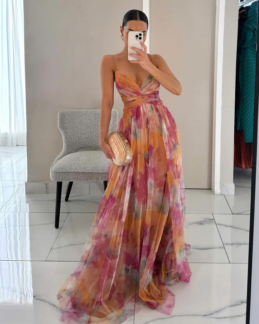 PALMAR | Vestido largo estampado